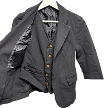 Load image into Gallery viewer, COMME des GARCONS コムデギャルソン 09AW ポリエステル縮絨加工ベストレイヤード7分袖ジャケット GD-J079 AD2009 13759