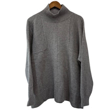 이미지를 갤러리 뷰어에 로드 , ENFOLD エンフォルド 22AW WIDE-BOX PULLOVER ワイドボックスニットセーター 300FA270-2680 38 グレー R14652