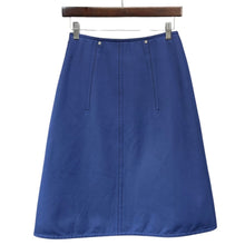 画像をギャラリービューアに読み込む, HERMES エルメス セリエボタンコットンフレアスカート 34 ブルー R14626