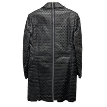 이미지를 갤러리 뷰어에 로드 , COMME des GARCONS コムデギャルソン 00AW パンチングフェイクレザードッキングステンカラーコート S ブラック GC-04006S AD2000 3465