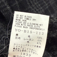 将图片加载到图库查看器,Y's ワイズ 24AW W/ CHECK RED STITCH BACK TUCKED OPEN TAB BLOUSE レッドステッチオープンタブウールチェックシャツ YO-B15-112 14228