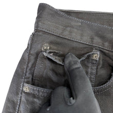Load image into Gallery viewer, Maison Martin Margiela メゾンマルタンマルジェラ アーティザナル レザー切替再構築ブラックデニムパンツ 14530