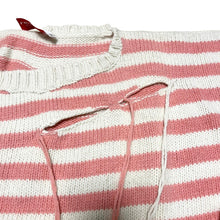 Lade das Bild in den Galerie-Viewer, Charles Jeffrey LOVERBOY チャールズジェフリーラバーボーイ ダメージ加工オーバーサイズボーダーニットセーター