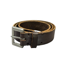 Lade das Bild in den Galerie-Viewer, Steven Novelli HALCYON BELT COMPANY スティーブンノーベル ハルシオンベルトカンパニー イングランド製 レザーベルト 32 ブラウン 15474