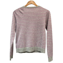 Lade das Bild in den Galerie-Viewer, Weekend Max Mara ウィークエンドマックスマーラ リボンデザイン装飾カシミヤノーカラーボーダーカーディガン 14463