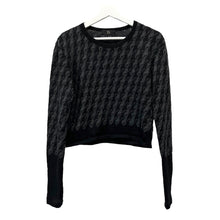 画像をギャラリービューアに読み込む, Y's ワイズ 千鳥格子チェック柄ロングスリーブウールニットカットソー YZ-T59-166