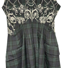 Load image into Gallery viewer, JUNYA WATANABE ジュンヤワタナベ 97SS 花柄刺繍チェック柄ドレスワンピース