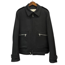 画像をギャラリービューアに読み込む, DRIES VAN NOTEN ドリスヴァンノッテン 24AW VERONA ウールメルトンブルゾン M ブラック 15133