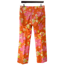 画像をギャラリービューアに読み込む, JUNYA WATANABE ジュンヤワタナベ ナイロン花柄スラックスパンツ AD1999 JP-10003M M オレンジ 15000