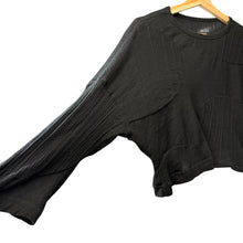 Load image into Gallery viewer, Y's ワイズ 23SS 七分袖ショート丈デザインカットソー YZ-T70-078 2 ブラック 14758