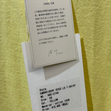 Load image into Gallery viewer, ANCELLM アンセルム 23AW EMBROIDERY DYED LS T-SHIRT ロゴ刺繍ダメージ加工カットソー ANC-CT40 14383