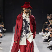 画像をギャラリービューアに読み込む, Yohji Yamamoto POUR HOMME ヨウジヤマモトプールオム 24SS DADA YOHJI PRINT SHIRT メッセージプリントストライプシャツ HS-B46-037