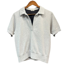 画像をギャラリービューアに読み込む, Steven Alan スティーブンアラン SAMPLE BOUCLE SKIPPER NECK PUL スキッパーネックプルオーバーシャツ グレー 15742