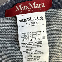 Load image into Gallery viewer, MaxMara STUDIO マックスマーラ ステュディオ インディゴコットンリネンデザインスカート 40 インディゴ 14949