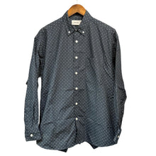 将图片加载到图库查看器,everyone エブリワン dot button-down long sleeve shirt ボタンダウンドット柄シャツ EV22-SH01 L ネイビー 15075