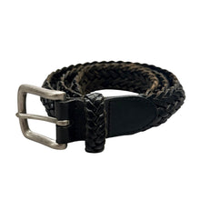 Lade das Bild in den Galerie-Viewer, COACH コーチ レザーメッシュナローベルト 75cm ブラック 15464