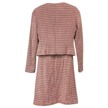 Load image into Gallery viewer, HUGO BOSS ヒューゴボス ツイードセットアップ ノーカラージャケット ドレスワンピース ピンク R14624