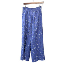 Load image into Gallery viewer, BEAUTY&YOUTH UNITED ARROWS ビューティーアンドユース ユナイテッドアローズ BL LI/DOT HW/W WIDE テレデランリネンドットワイドパンツ S ブルー 15737