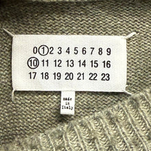 画像をギャラリービューアに読み込む, Maison Margiela メゾンマルジェラ 25SS シェットランドウールコットンピリングニットセーター S50HL0033 XS グリーン 15106