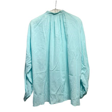 画像をギャラリービューアに読み込む, seya セヤ 23SS SHAHNAMEH SHIRT IN TURQUOISE SWEET TWILL タックデザインブラウス シャツ 2 ブルー 3486