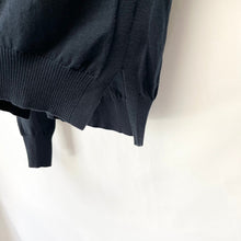 画像をギャラリービューアに読み込む, BLAMINK ブラミンク スリットデザインコットンニットセーター 36 ネイビー 7913-106-0033 3507