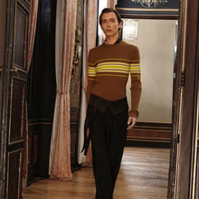 画像をギャラリービューアに読み込む, WALES BONNER ウェールズボナー 23AW SHOW KNIT TOP リブ編みタイトニットセーター MA23KN08-KN09