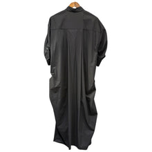 画像をギャラリービューアに読み込む, nagonstans ナゴンスタンス 25AW tuck drape shirt dress タックドレープシャツロングドレスワンピース 470IA433-0321 M ブラック 15010
