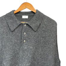 画像をギャラリービューアに読み込む, URU ウル 25AW Knit polo ロングスリーブウールニットポロ 25FUK06 2 グレー 15081