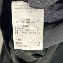 Load image into Gallery viewer, ANCELLM アンセルム 22AW LINENSUEDE OVERSIZED LS SHIRT リネンスウェードオーバーサイズシャツ ANC-SH10