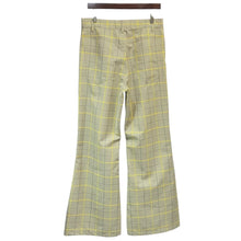 画像をギャラリービューアに読み込む, MARNI マルニ 24SS LOOK10 チェック柄ウールフレアパンツ 48 イエロー 14887
