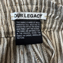 画像をギャラリービューアに読み込む, OUR LEGACY アワーレガシー REDUCED TROUSERS Raw Silk Stripe ストライプシルクイージーパンツ M2194RT