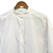 画像をギャラリービューアに読み込む, yori ヨリ バンドカラーバックギャザーロングシャツブラウス YR2021-135AW-3 F ホワイト 14687