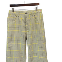 画像をギャラリービューアに読み込む, MARNI マルニ 24SS LOOK10 チェック柄ウールフレアパンツ 48 イエロー 14887