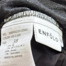 画像をギャラリービューアに読み込む, ENFOLD エンフォルド 22AW STRAIGHT SEMI-WIDE TROUSERS ストレートセミワイドストライプパンツ 300FA231-2390 38 グレー R14654