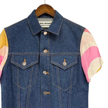 이미지를 갤러리 뷰어에 로드 , JUNYA WATANABE ジュンヤワタナベ シルク切替半袖デニムワンピース JO-100430 AD2000 14213