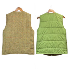 画像をギャラリービューアに読み込む, RRL ダブルアールエル Harris Tweed ハリスツイード中綿リバーシブルベスト S ブラウン×カーキ 15103