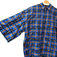 画像をギャラリービューアに読み込む, ENFOLD エンフォルド 20SS タータンチェック5分袖ワイドシャツ 300DS330-1960 38 ブルー R14717