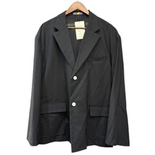 画像をギャラリービューアに読み込む, is-ness イズネス SUMMER WIDE JACKET サマーウールテーラードジャケット 31SSJK01 48 ブラック 14969