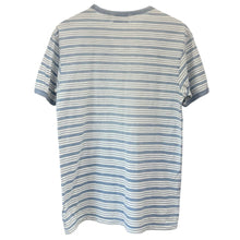 画像をギャラリービューアに読み込む, RRL ダブルアールエル インディゴストライプドジャージーリンガーTシャツ S ブルー 15391