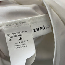 画像をギャラリービューアに読み込む, ENFOLD エンフォルド 25SS DRAPE-HEM SHIRT ドレープシャツ 300IS230-3191 38 ホワイト 14797