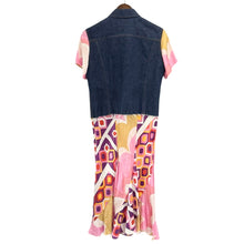 이미지를 갤러리 뷰어에 로드 , JUNYA WATANABE ジュンヤワタナベ シルク切替半袖デニムワンピース JO-100430 AD2000 14213