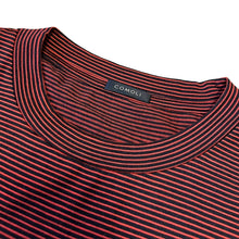 Load image into Gallery viewer, COMOLI コモリ 20SS ボーダー柄ウール天竺半袖クルーネックTシャツ R01-05014
