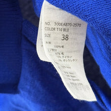 画像をギャラリービューアに読み込む, ENFOLD エンフォルド 21AW ウールハイゲージボックスプルオーバーニット 300EA870-2570 38 ブルー R14543