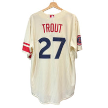 Load image into Gallery viewer, NIKE ナイキ OFFICIAL AUTHENTIC JERSEY CITY CONNECT マイク・トラウト T770-ANCC ベースボールシャツ L オフホワイト 14898