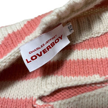 Lade das Bild in den Galerie-Viewer, Charles Jeffrey LOVERBOY チャールズジェフリーラバーボーイ ダメージ加工オーバーサイズボーダーニットセーター