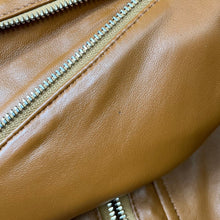 Load image into Gallery viewer, A BATHING APE アベイシングエイプ SAMPLE サンプル シープスキンシャークフルジップ1stカモライニングレザーライダースジャケット L ブラウン 3464