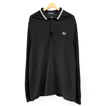 画像をギャラリービューアに読み込む, FRED PERRY フレッドペリー LS TWIN TIPPED SHIRT ロングスリーブポロシャツ M3636 XL ブラック 14760
