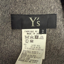이미지를 갤러리 뷰어에 로드 , Y's ワイズ 24AW W/ MINI HERRINGBONE SHIRT CUTTING DRESS ヘリンボーンウールロングシャツドレスワンピース YO-D06-109 14227