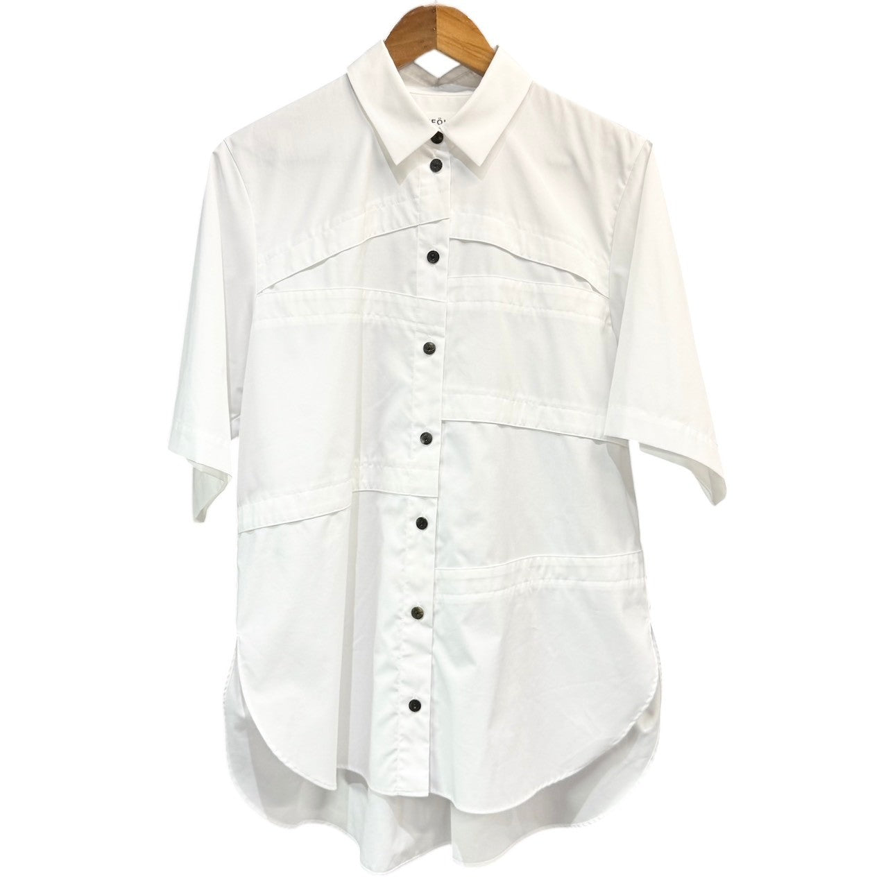 ENFOLD エンフォルド 25AW STEP SHIRT デザイン半袖シャツ 300IA530 