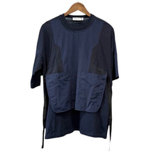 Load image into Gallery viewer, nagonstans ナゴンスタンス 22AW ナイロン切替ワイドシルエットTシャツ 470FA480-0350 M ネイビー 14535